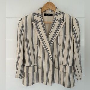 Lauren Ralph Lauren Striped Linen Twill Blazer